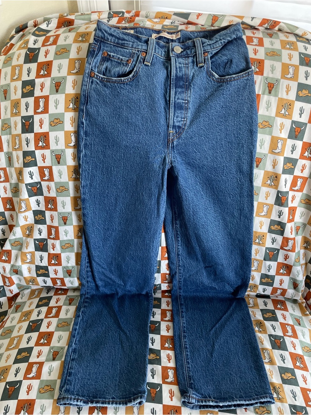 Levi's Medium Blue Straight-Leg Women's Jeans